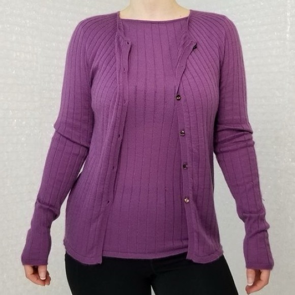 Agnona Luxury Cashmere Cardigan and Tank Size 44
